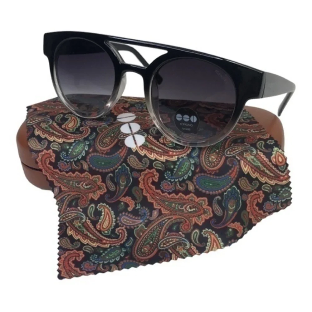 KOMONO women's Dreyfuss Paisley Sunglasses NEW GRAY BLACK
